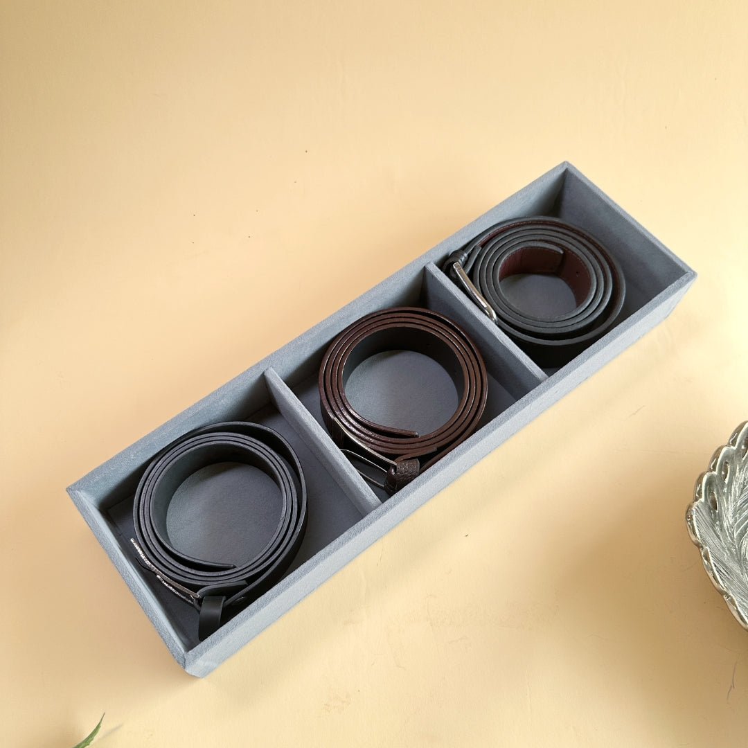 3 Slot Belt Tray for Belts & Small Accessories