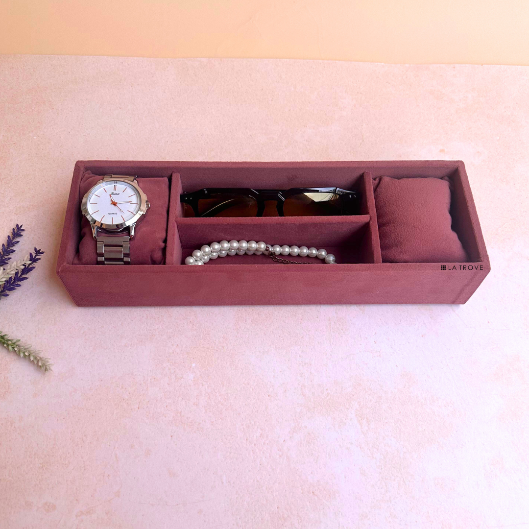 2 Slot Watch & Sunglass Organiser Tray (Sleek)