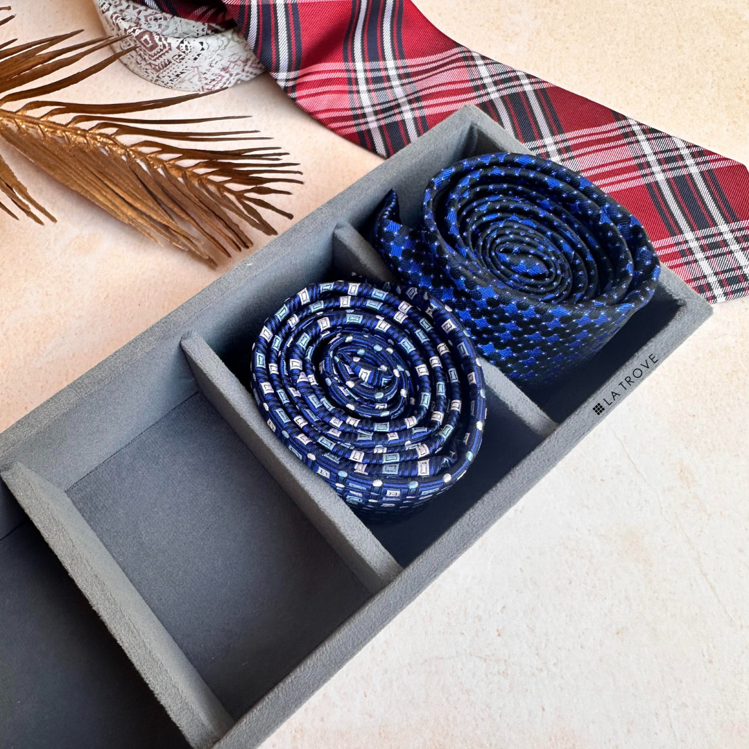 5 Slot Tie & Pocket Square Tray (Sleek)
