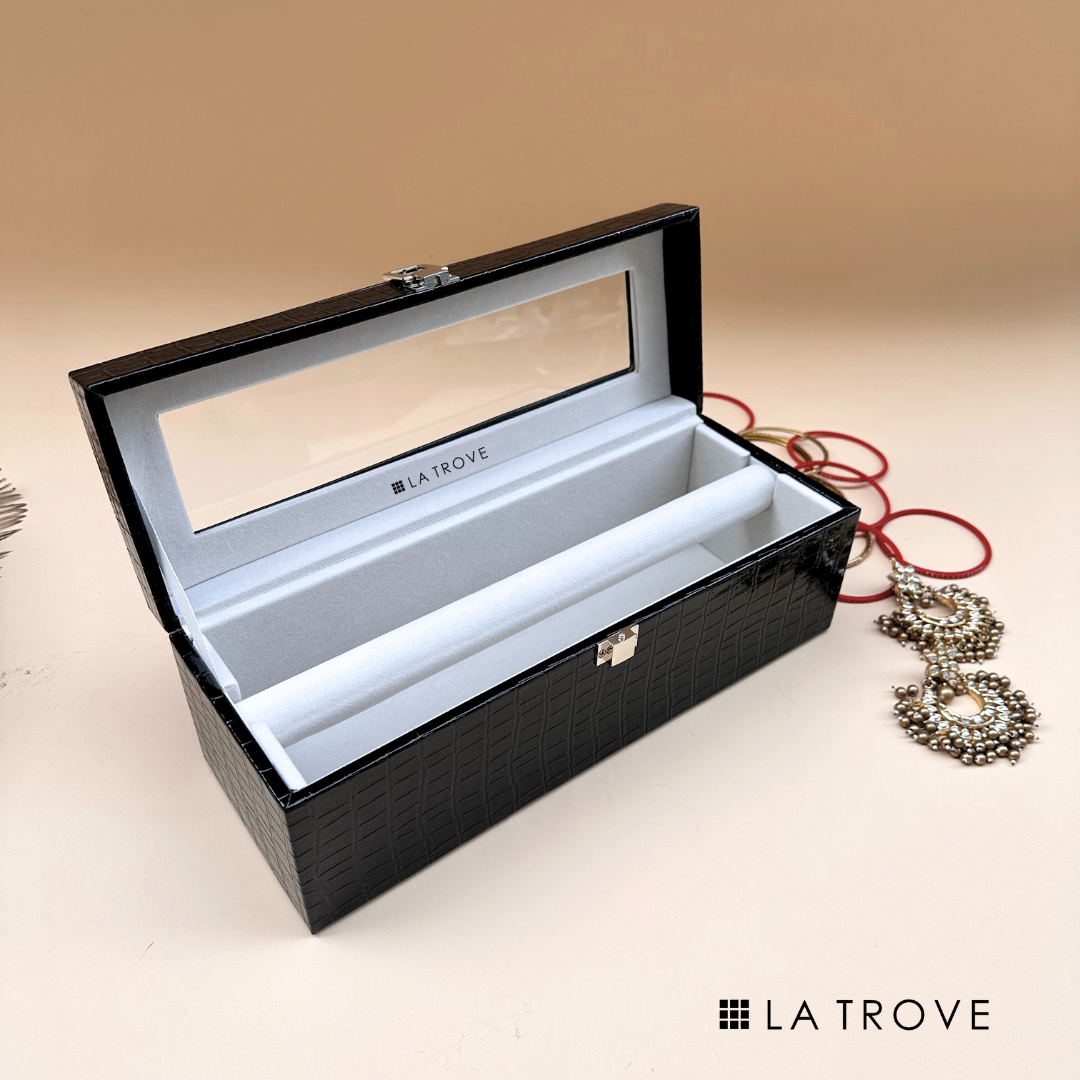 Black Bangle Box – Classy & Compact.