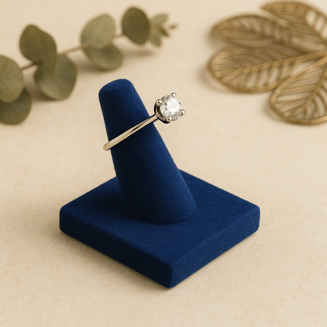 Premium Velvet Finger Ring Holder Stand