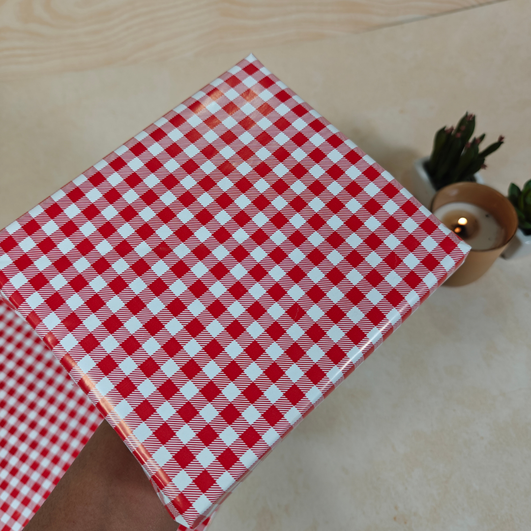 Red Check Dual Packing Paper