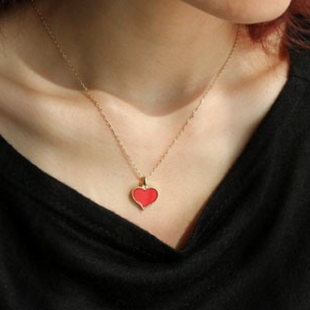 Cute Coloured Heart Necklace