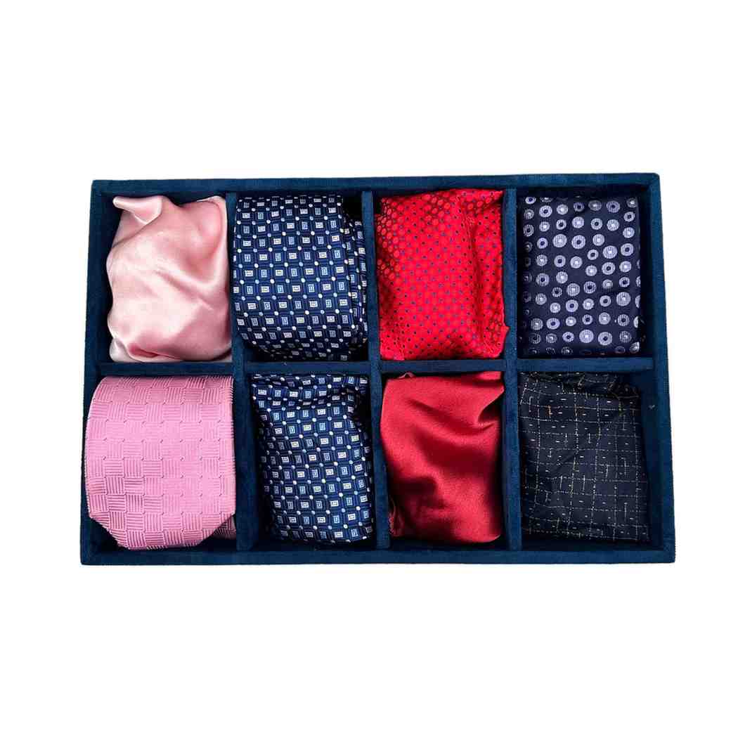 8 Slot Tie & Pocket Square Tray