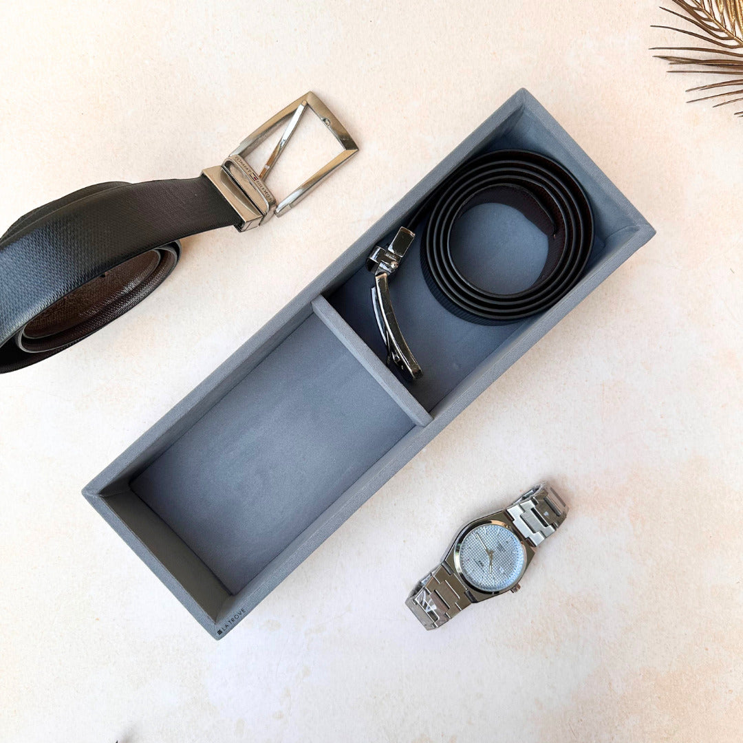 2 Slot Belt Organiser Tray (Sleek)