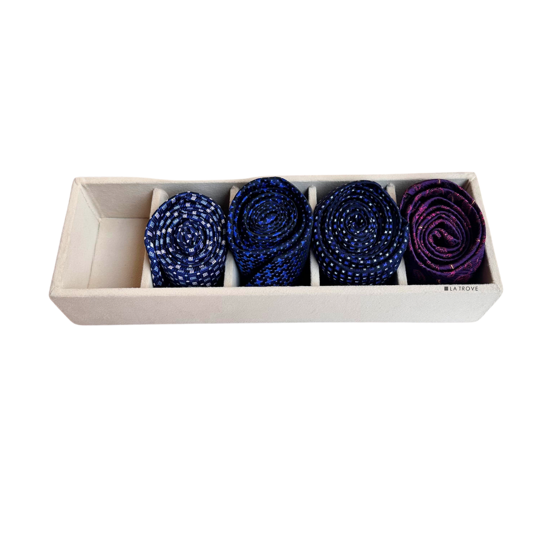 5 Slot Tie & Pocket Square Tray