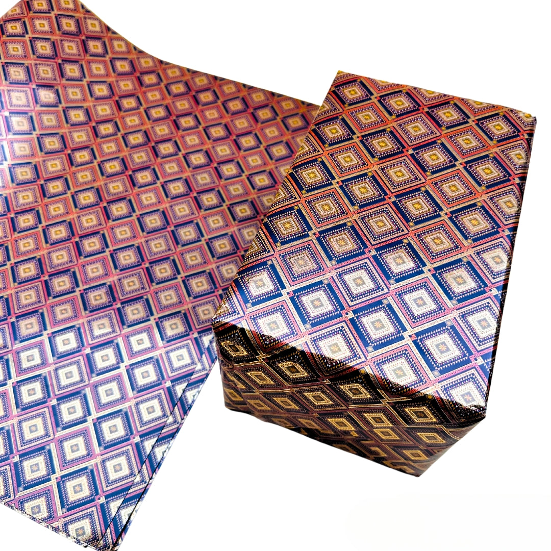 Golden Touch Squares Packing Paper