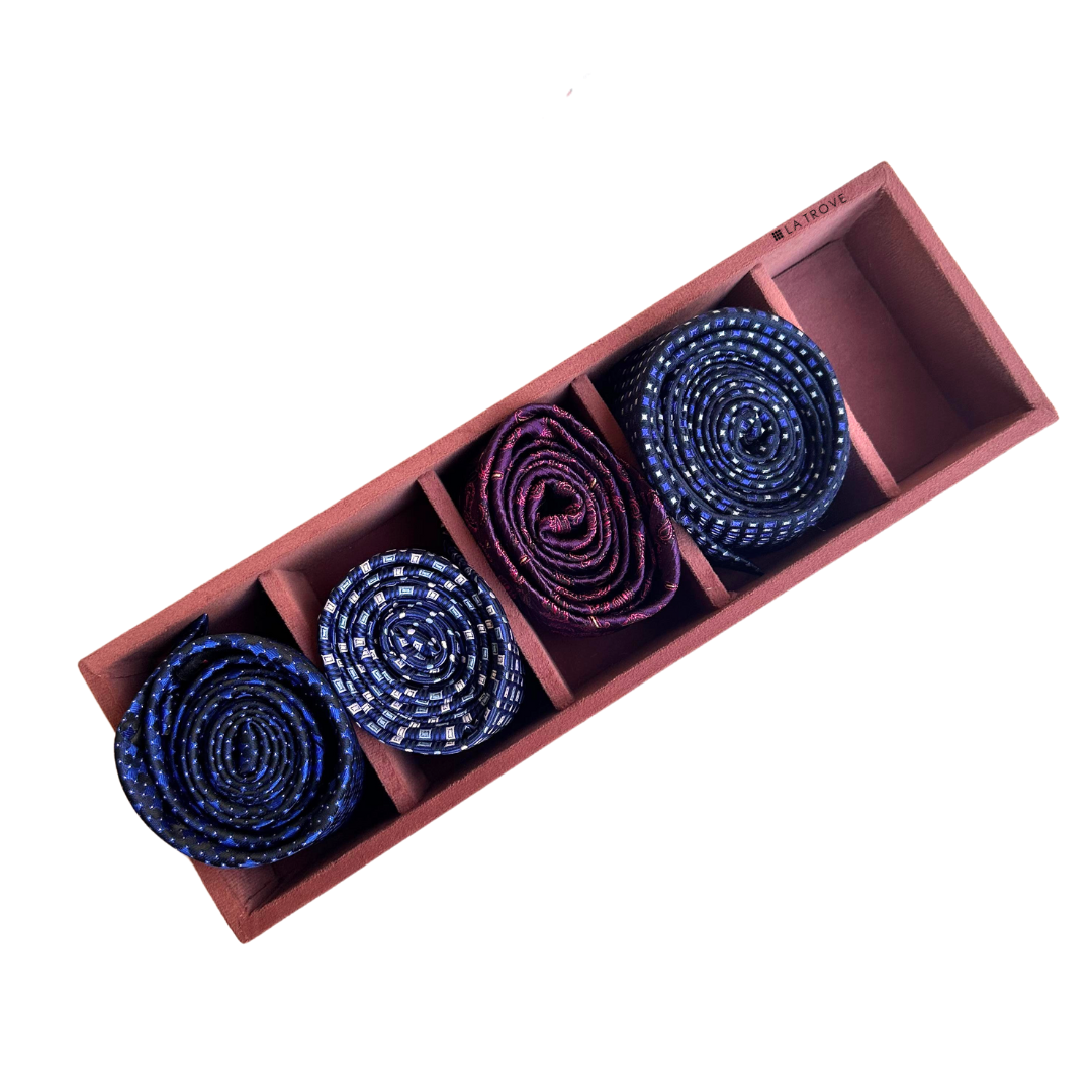 5 Slot Tie & Pocket Square Tray (Sleek)
