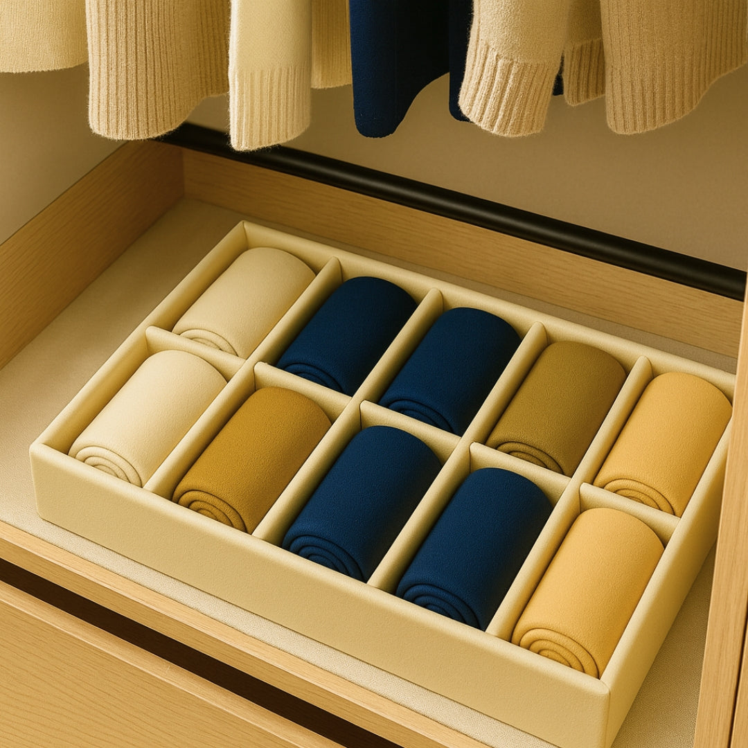 TBT 10 Slot Socks Organiser Tray