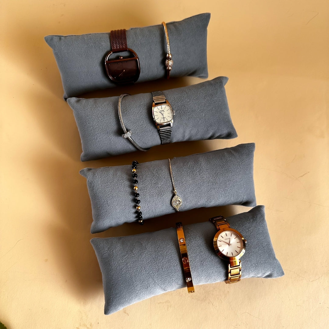 Long Velvet Pillows for Watch, Sunglass & Jewellery Trays