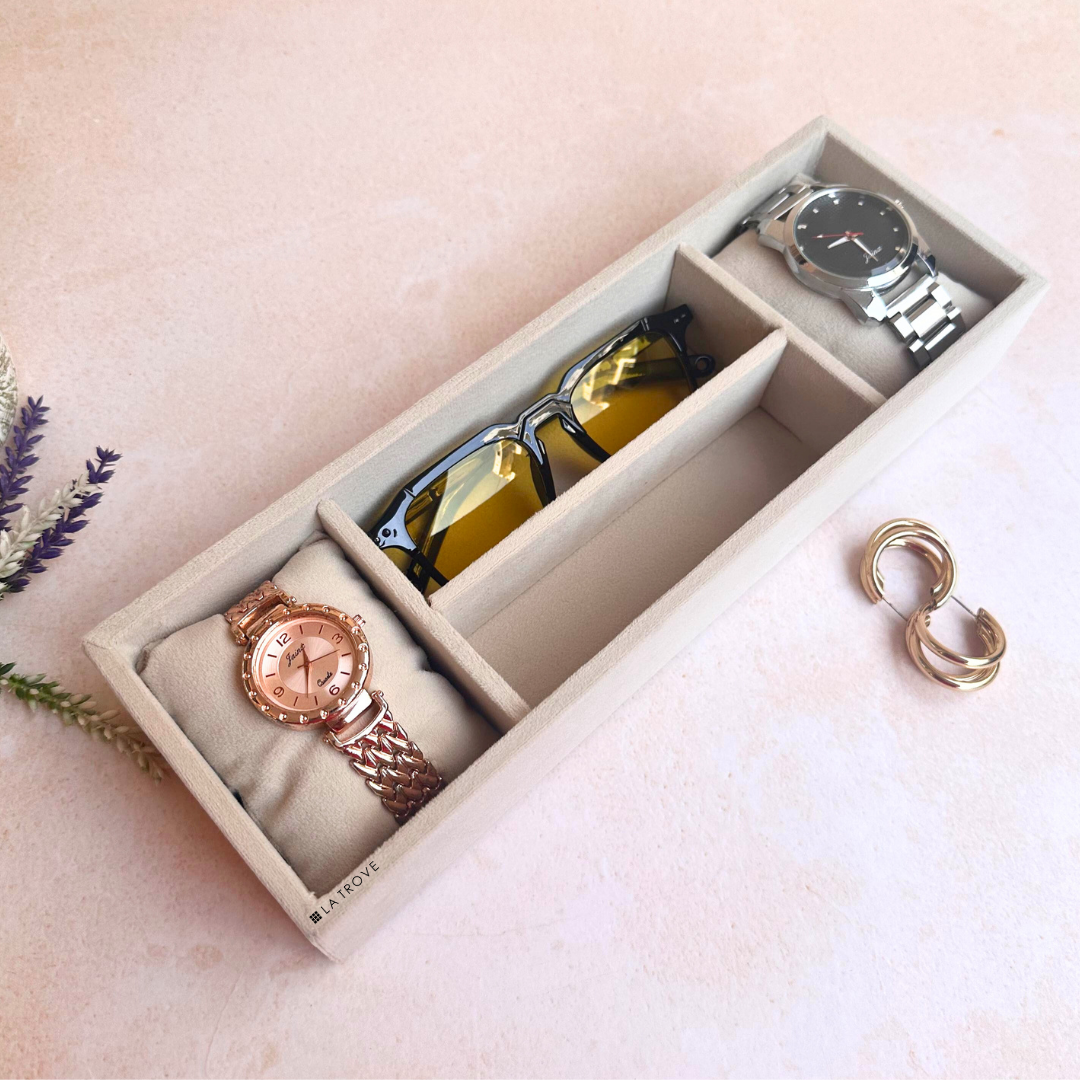2 Slot Watch & Sunglass Organiser Tray (Sleek)
