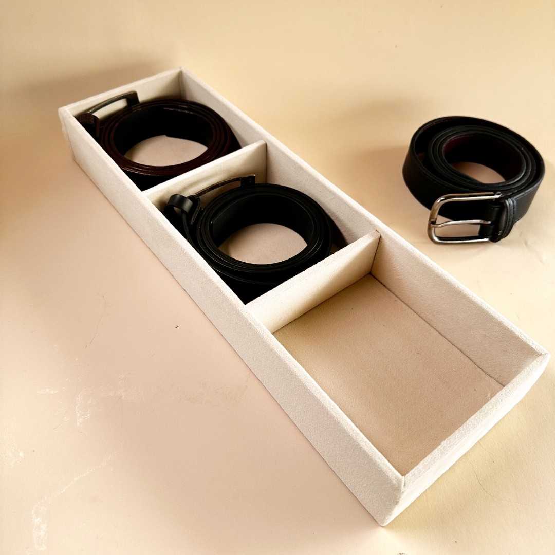 3 Slot Belt Tray for Belts & Small Accessories