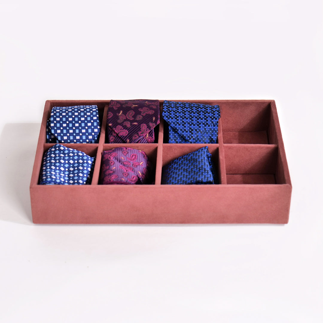 8 Slot Tie & Pocket Square Tray