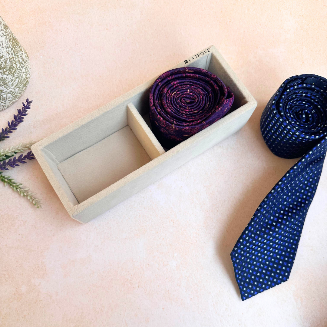 2 Slot Micro Tie & Pocket Square Tray