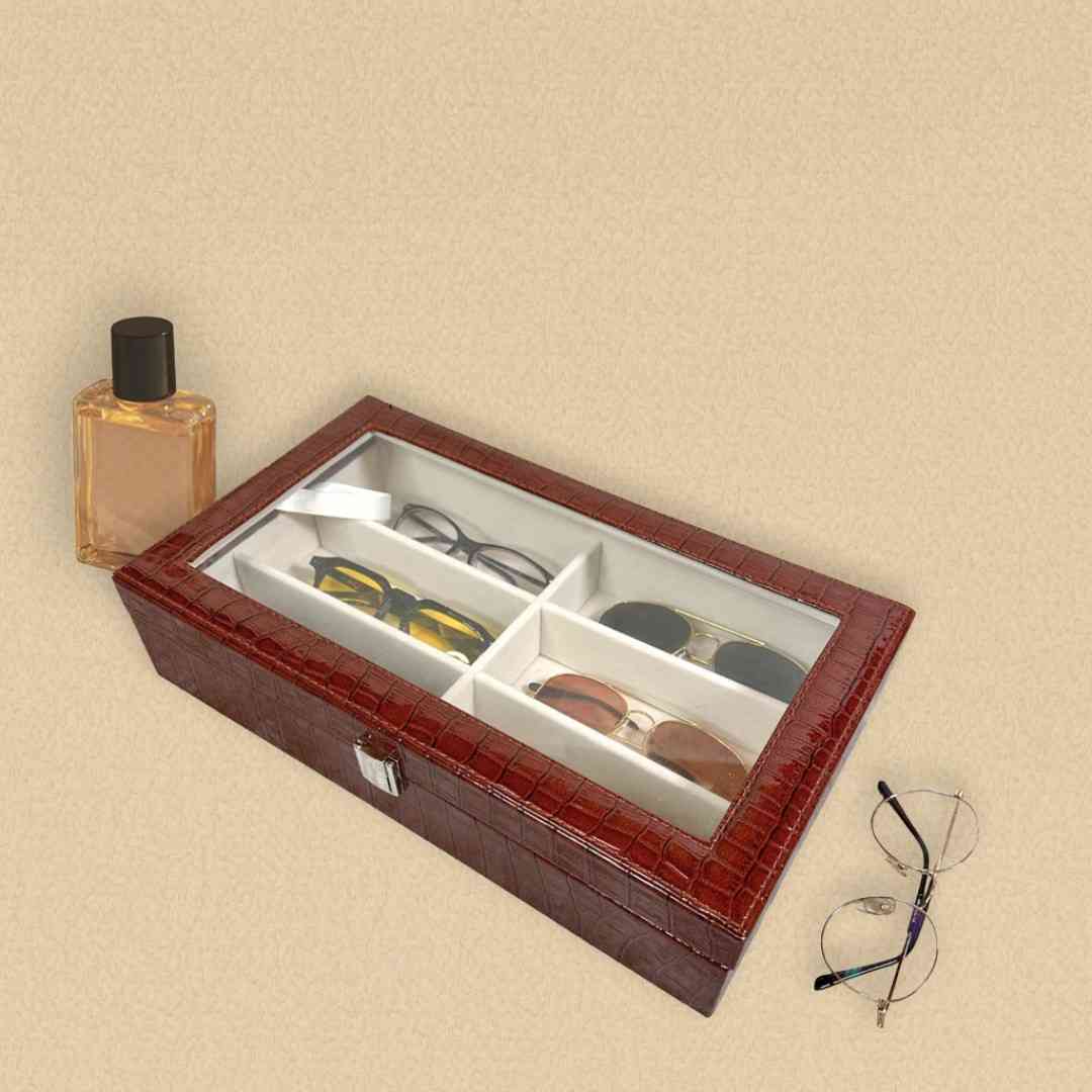 6 Slot Sunglass Glass Top