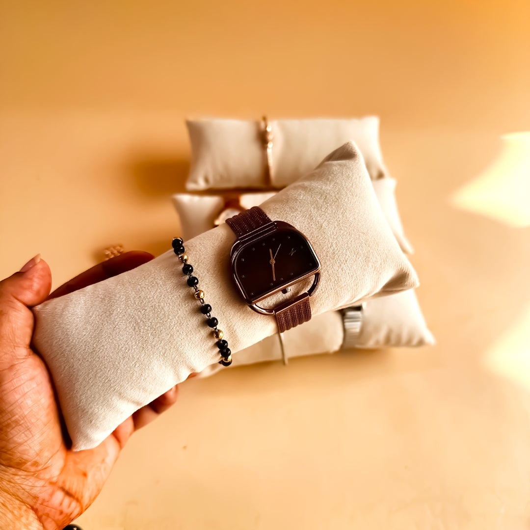 Pack of 5 Long Velvet Organiser Pillows for Bracelete & Jewellery Trays