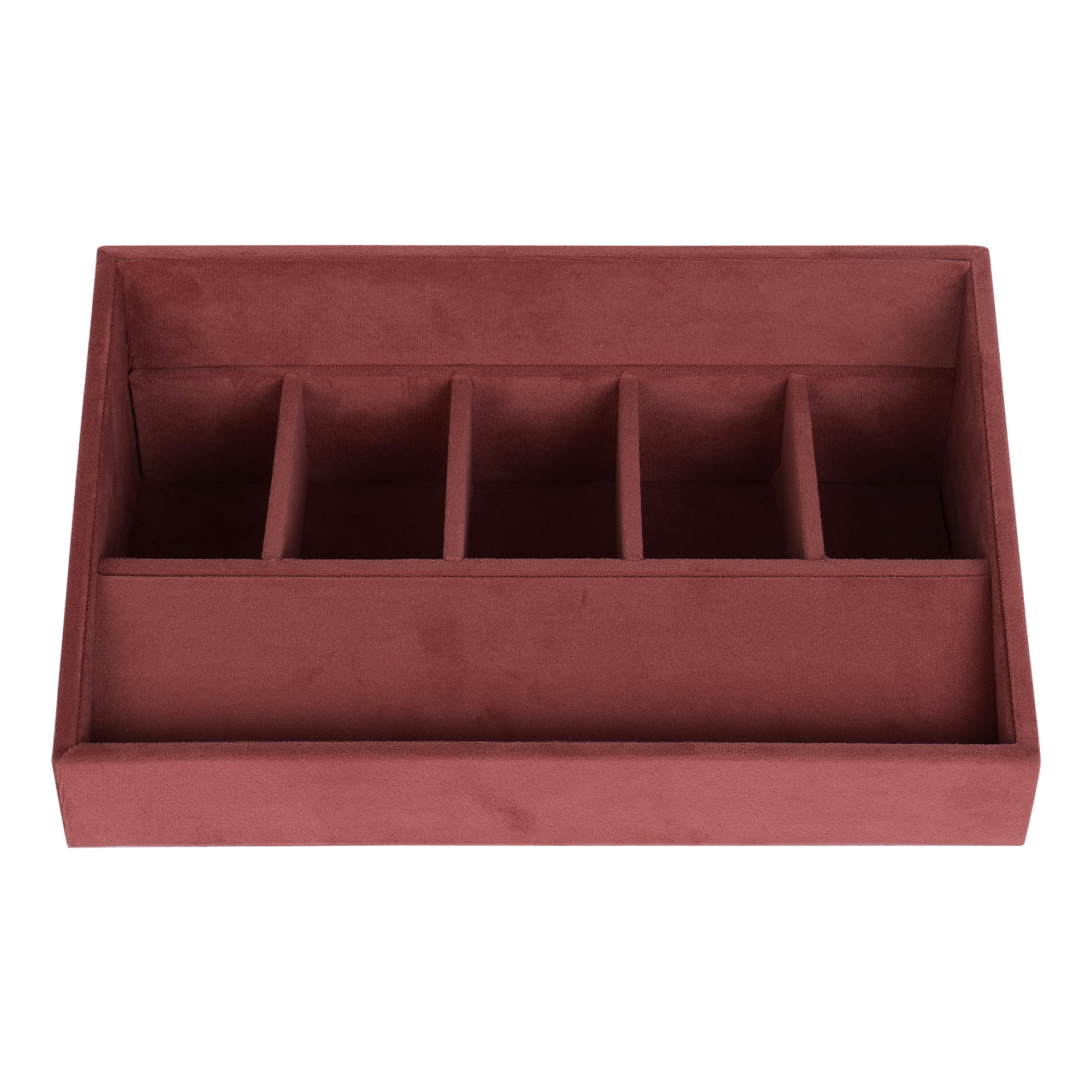 5 Slot Luxury Velvet Belt Tray