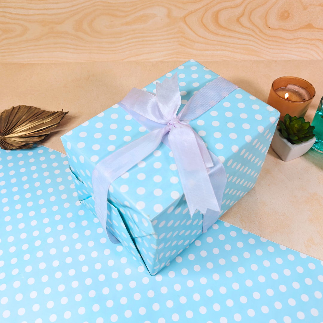Blue Polka Dots Packing Paper