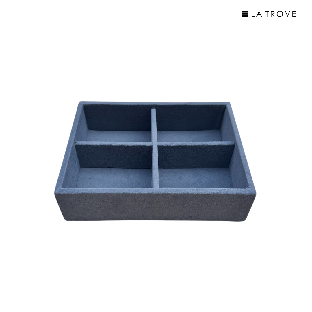 4 Slot Tie & Pocket Square Tray