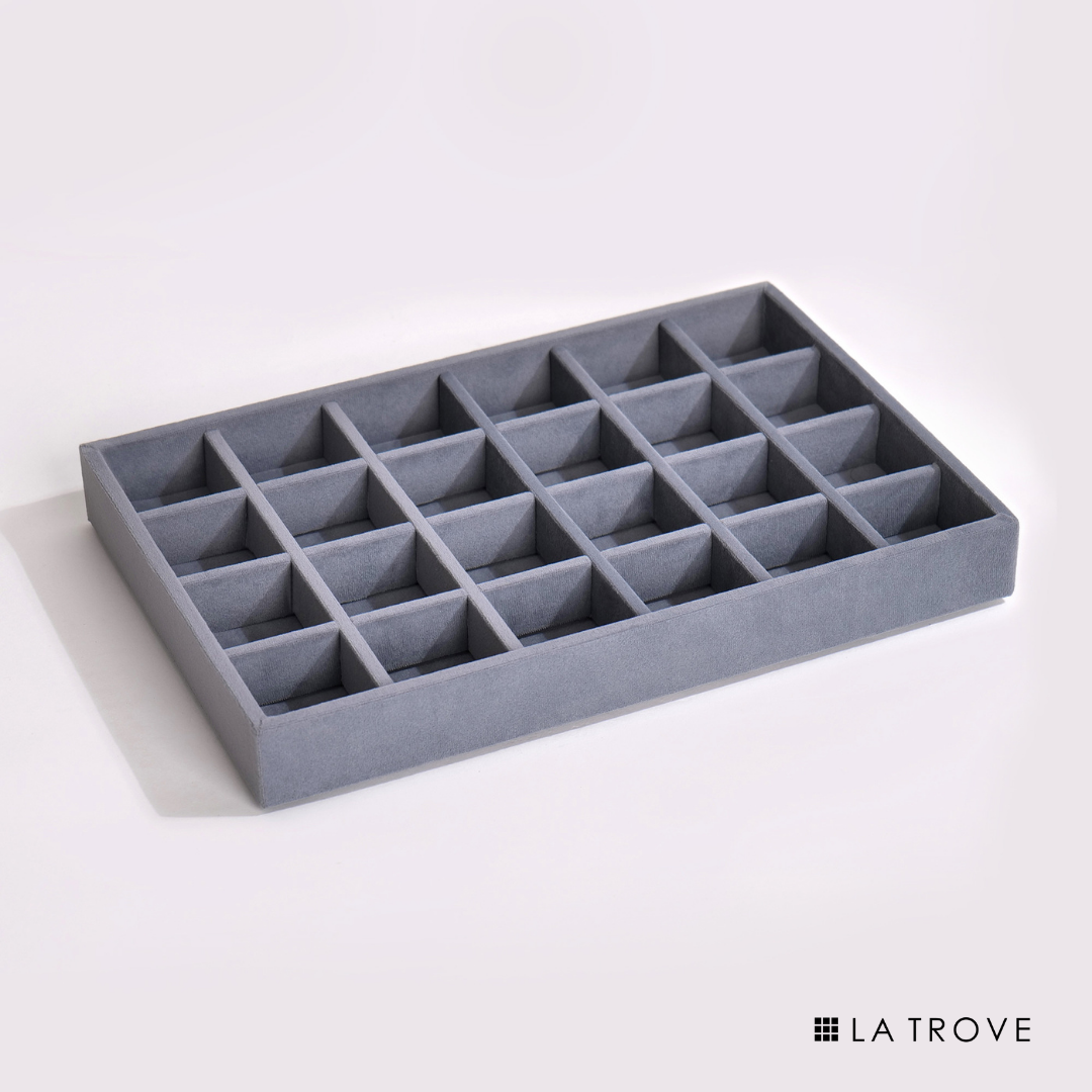 Luxury 24 Grids Jewellery Tray