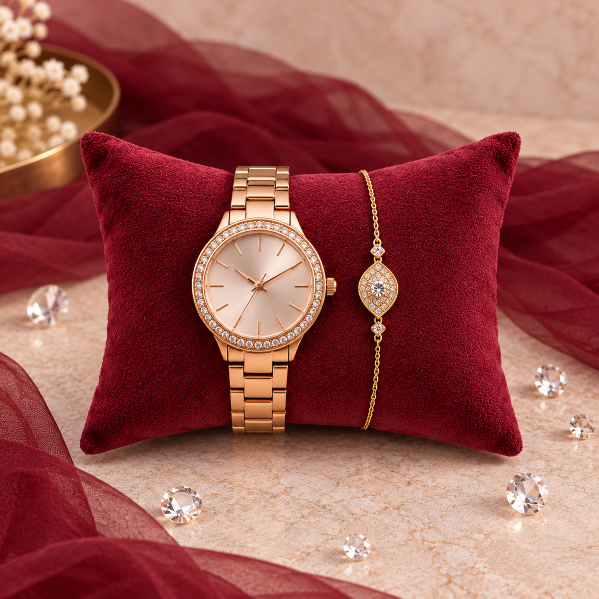 Velvet Watch Display Pillow