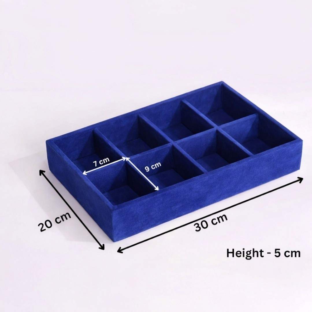 8 Slot Tie & Pocket Square Tray