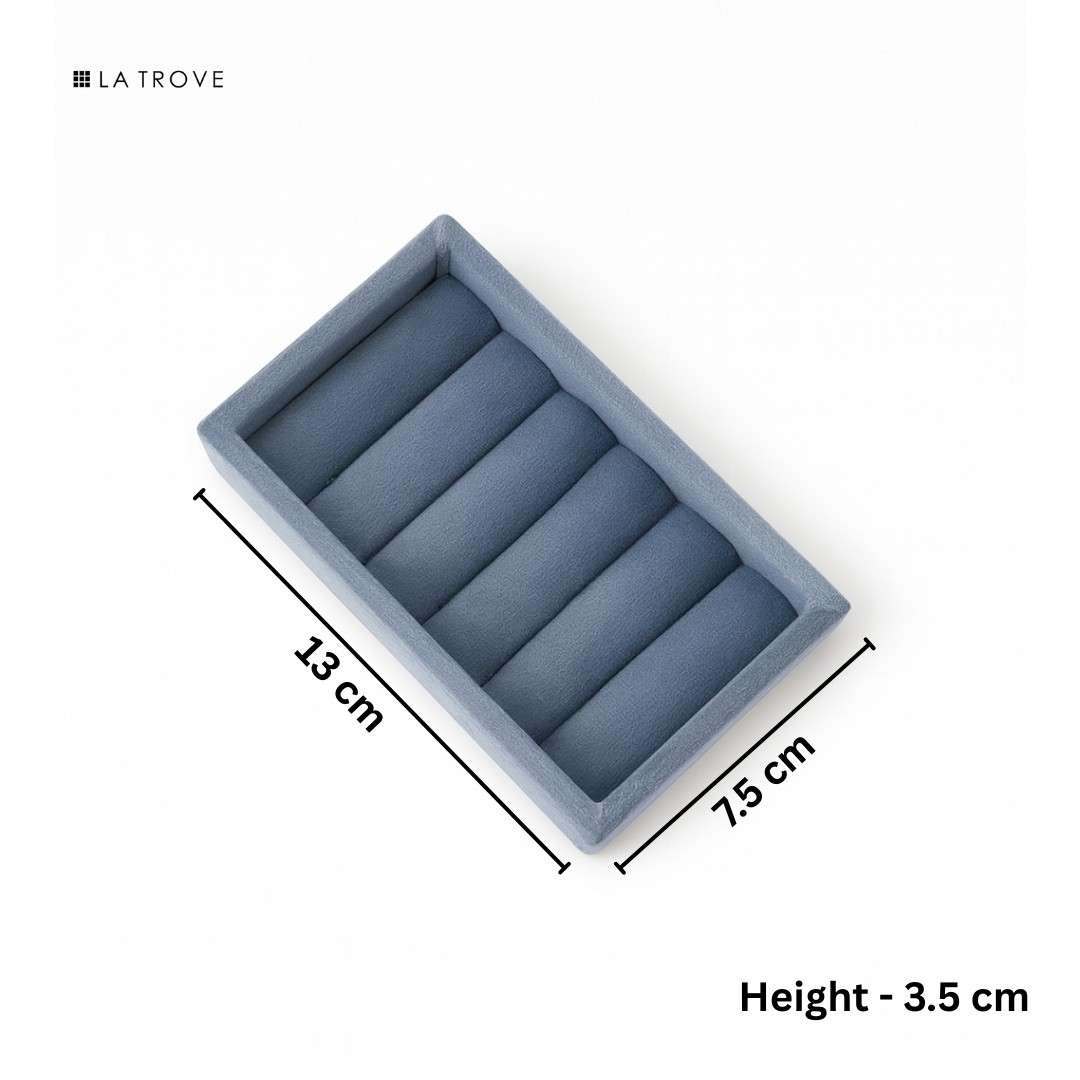 Nano Ring Tray – Velvet Jewellery Organiser for Rings & Studs