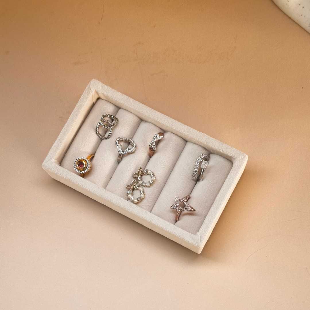 Nano Ring Tray – Velvet Jewellery Organiser for Rings & Studs