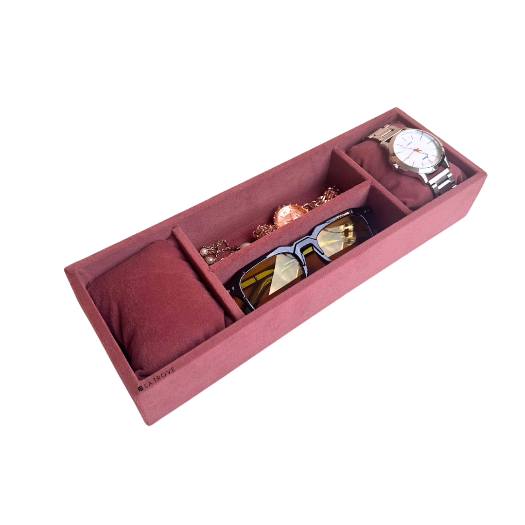 2 Slot Watch & Sunglass Organiser Tray (Sleek)