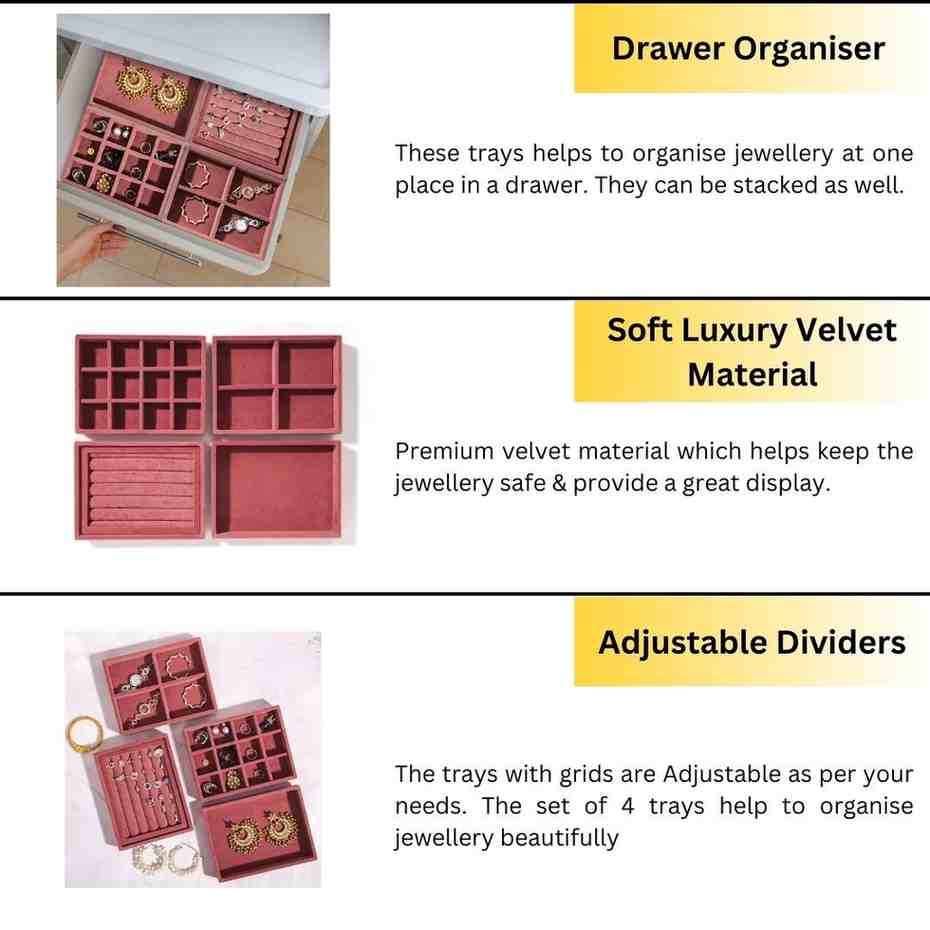 Drawer Stackable Jewellery Trays (Small)