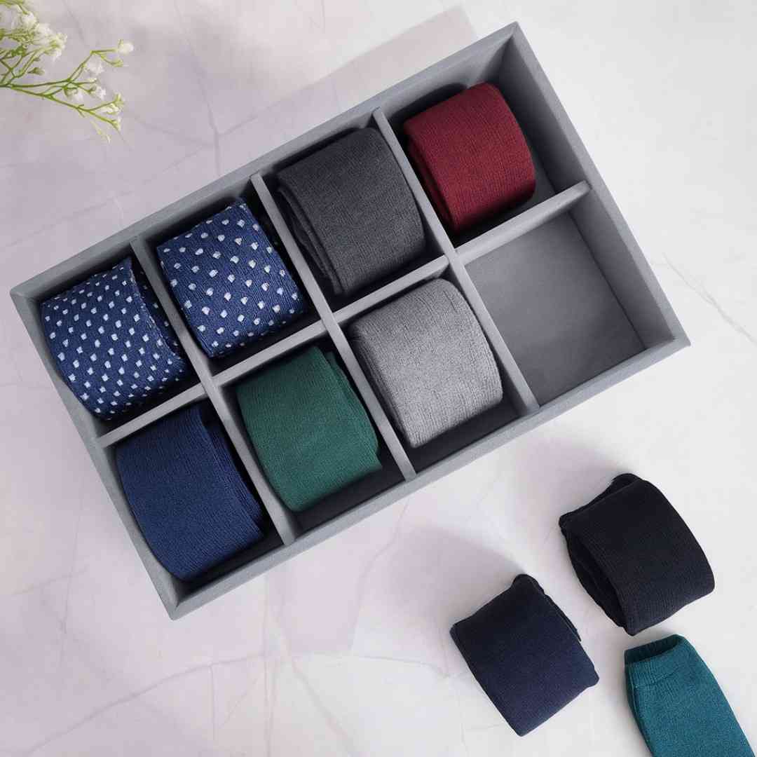 8 Slot Socks Organiser Tray