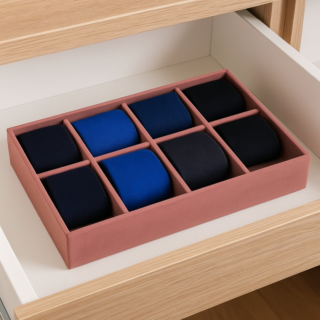 8 Slot Socks Organiser Tray