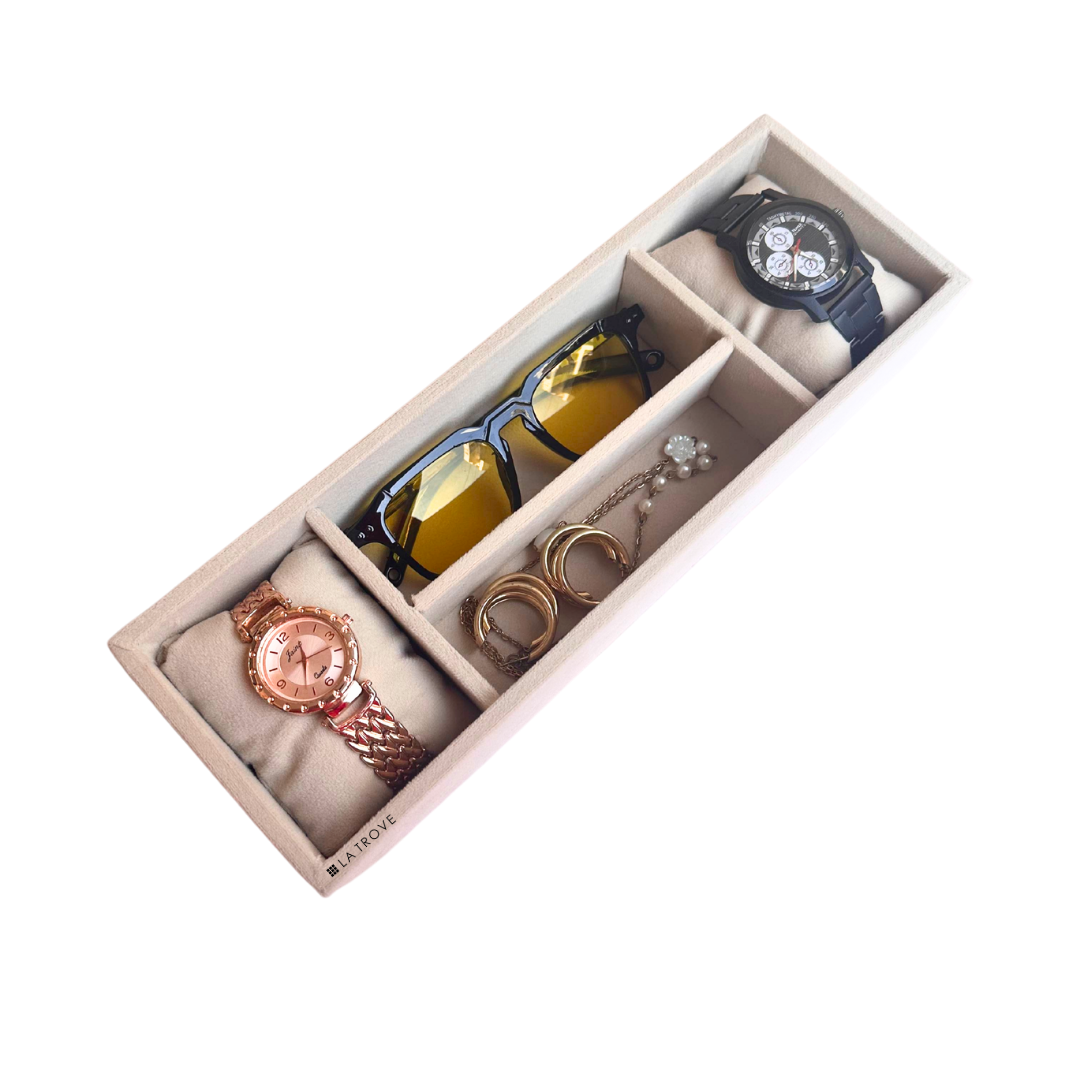 2 Slot Watch & Sunglass Organiser Tray (Sleek)