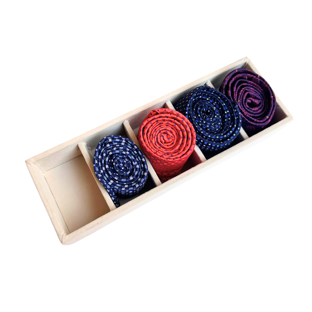 5 Slot Tie & Pocket Square Tray (Sleek)