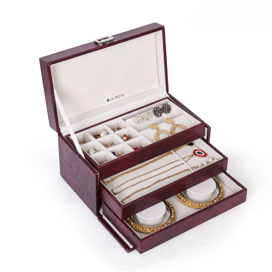Premium Jewellery Box with 3 Trays