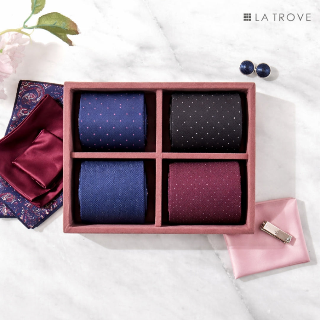 4 Slot Tie & Pocket Square Tray