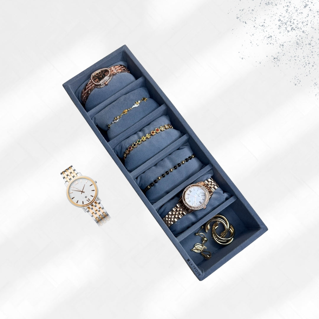 6 Slot Watch & Bracelet Tray (Sleek)