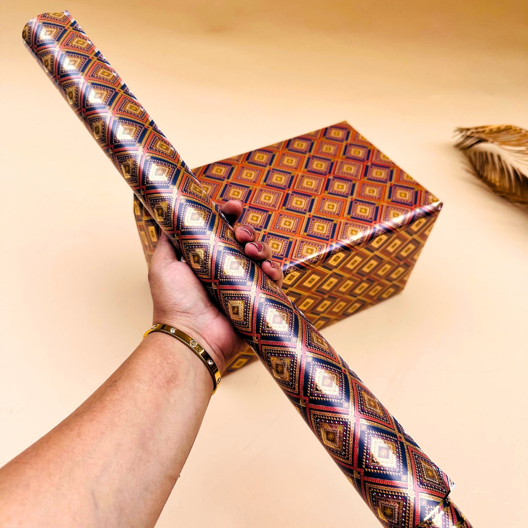 Golden Touch Squares Packing Paper