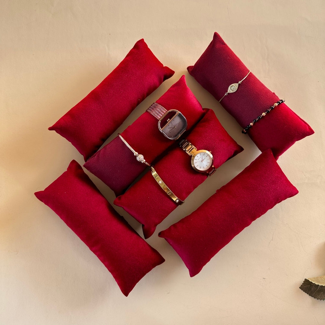 Pack of 7 Luxury Long Velvet Pillow Inserts for Bracelete & Jewellery Trays