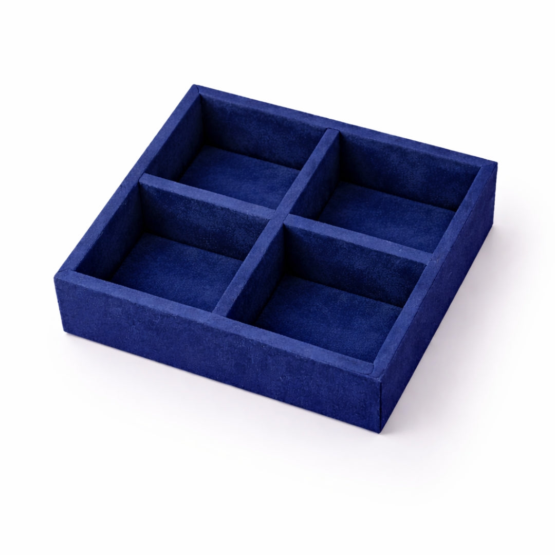 4 Slot Tie & Pocket Square Tray