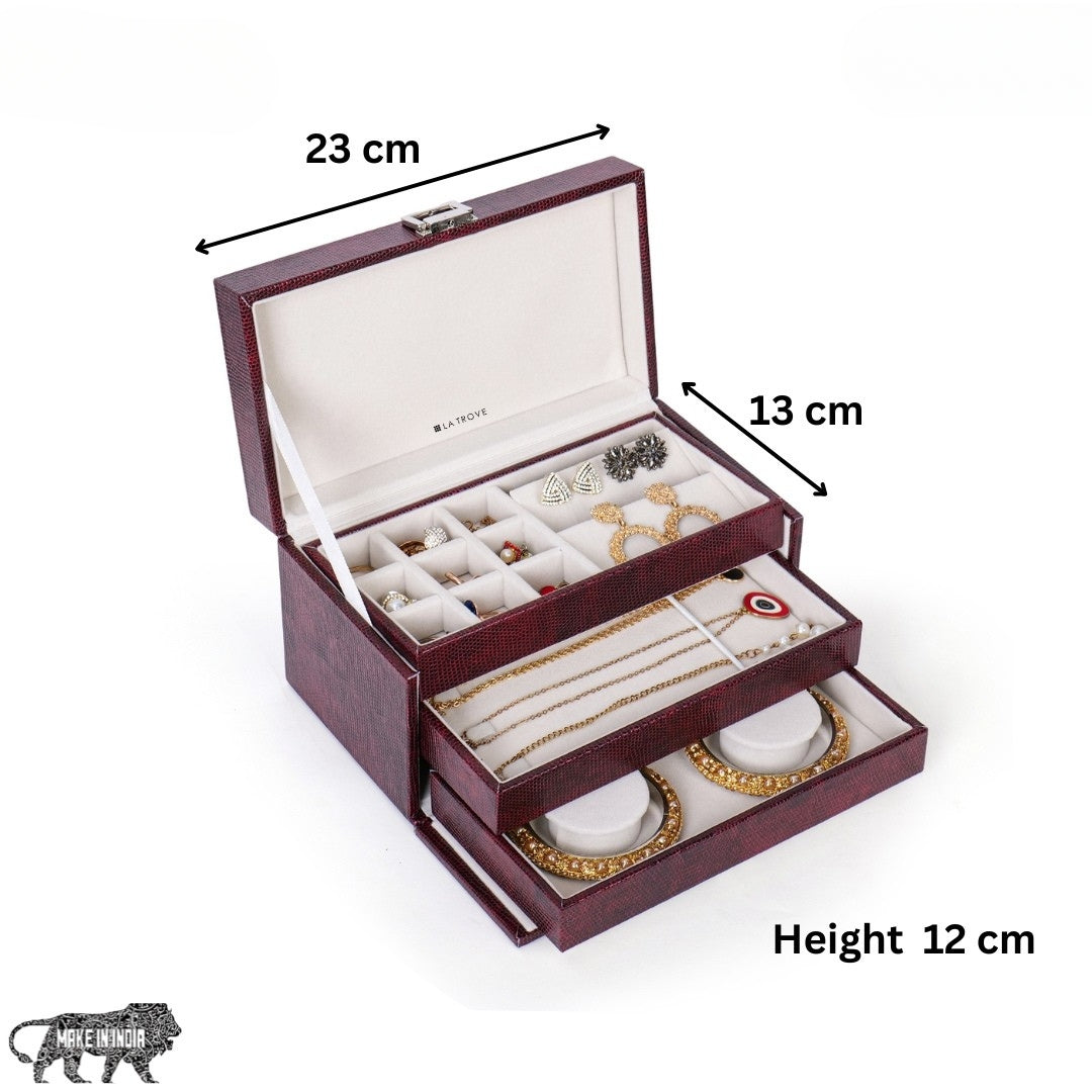 Premium Jewellery Box with 3 Trays