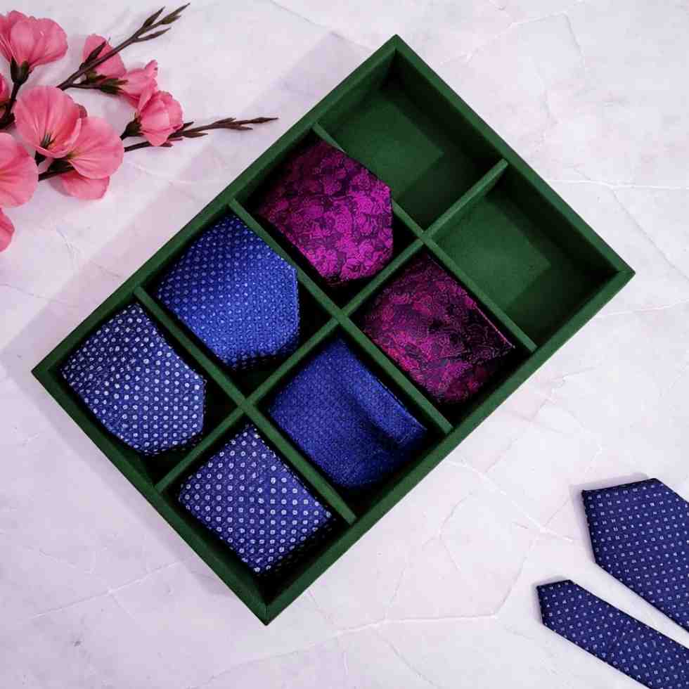 8 Slot Tie & Pocket Square Tray