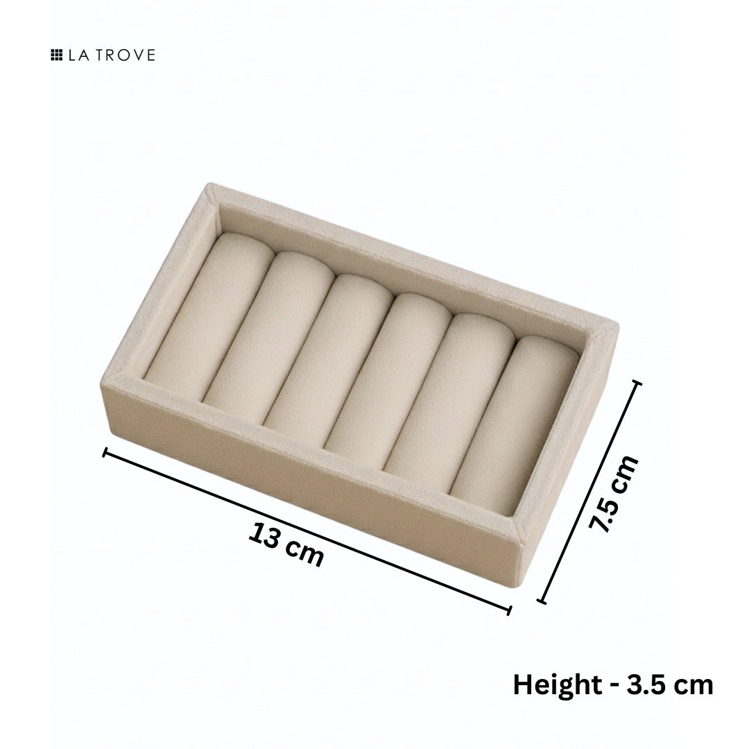Nano Ring Tray – Velvet Jewellery Organiser for Rings & Studs