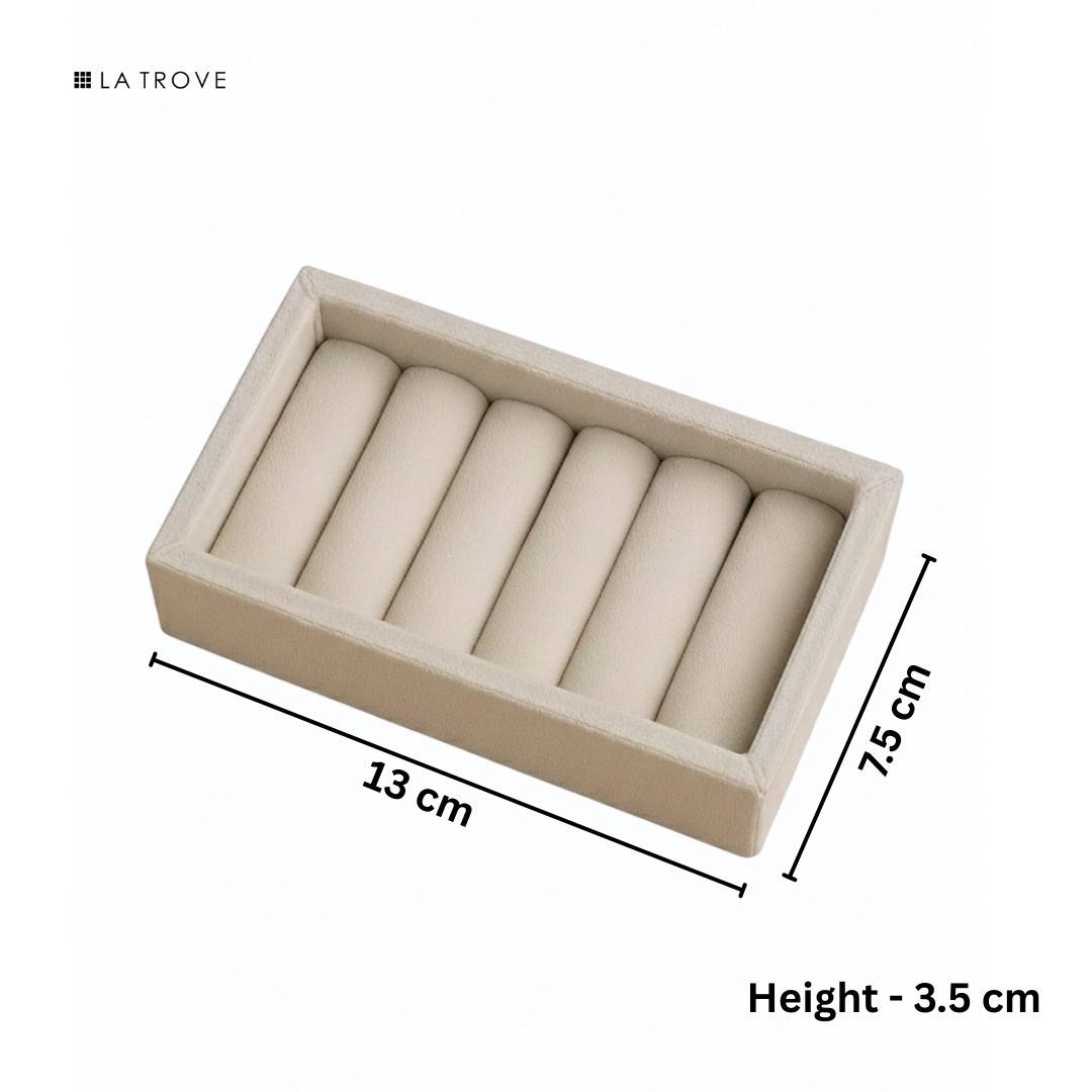 Nano Ring Tray – Velvet Jewellery Organiser for Rings & Studs