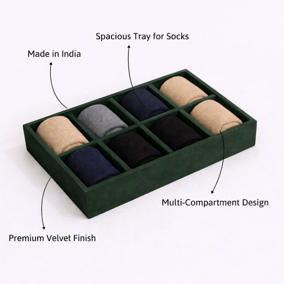 8 Slot Socks Organiser Tray