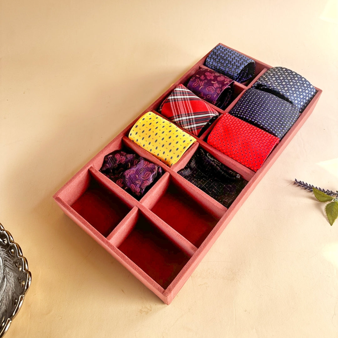 12 Slot Tie Tray for Ties, Scarves & Belts