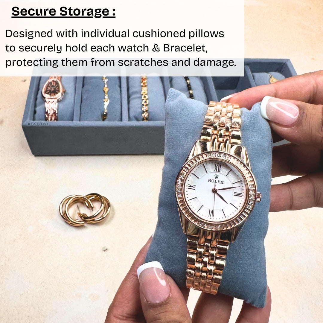 6 Slot Watch & Bracelet Tray (Sleek)