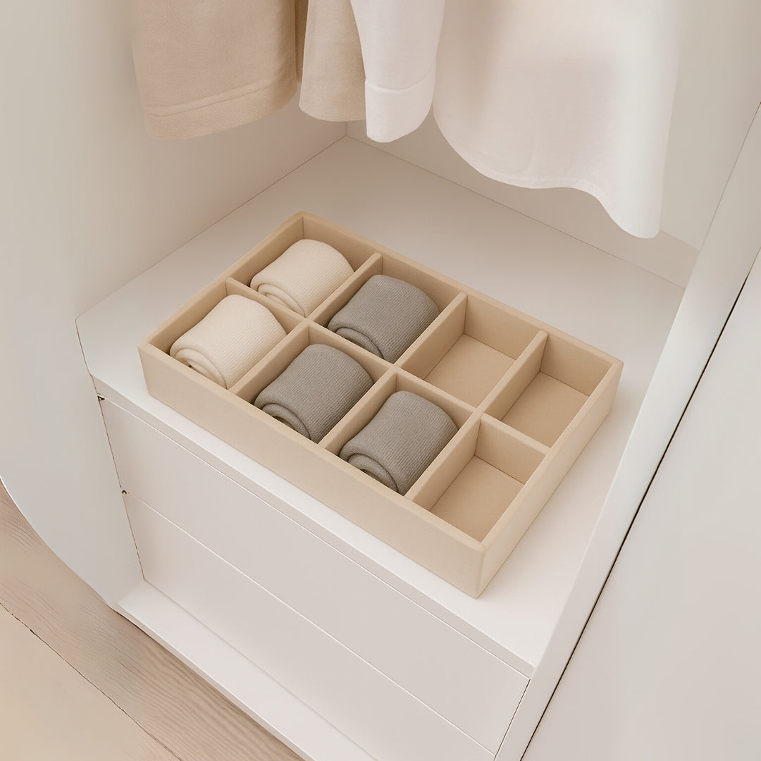 8 Slot Socks Organiser Tray