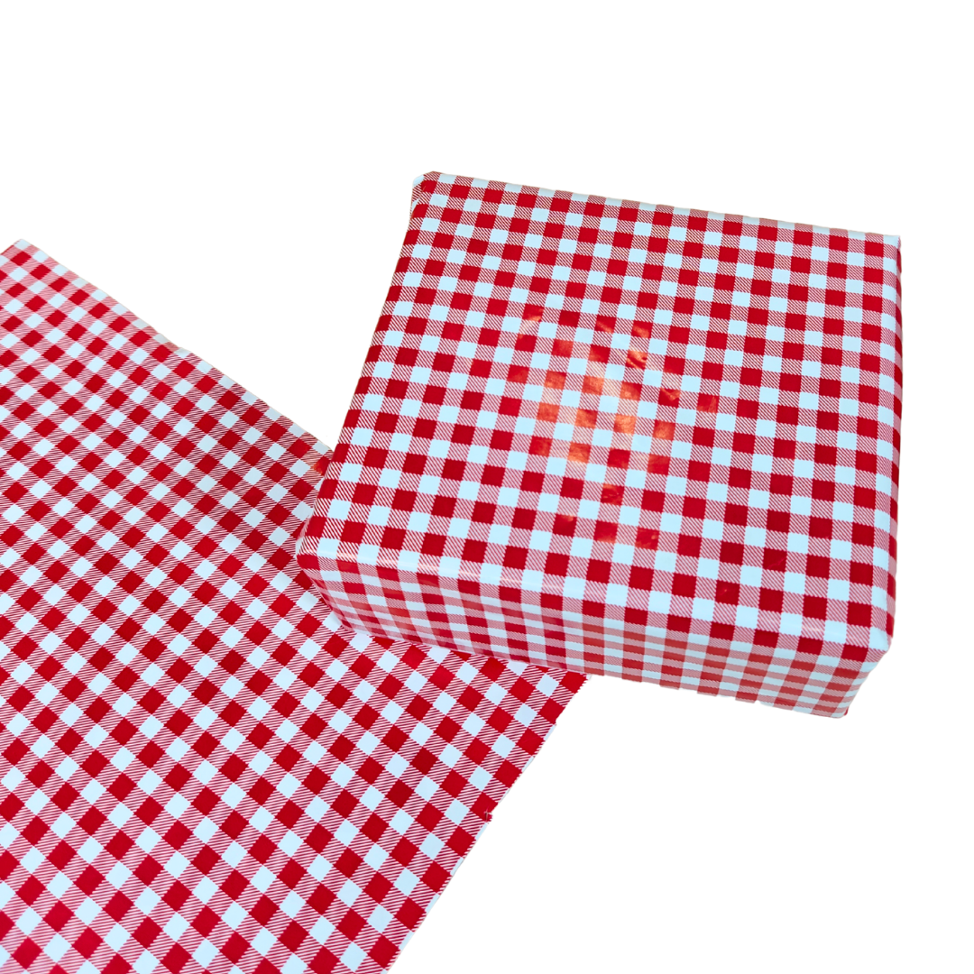 Red Check Dual Packing Paper