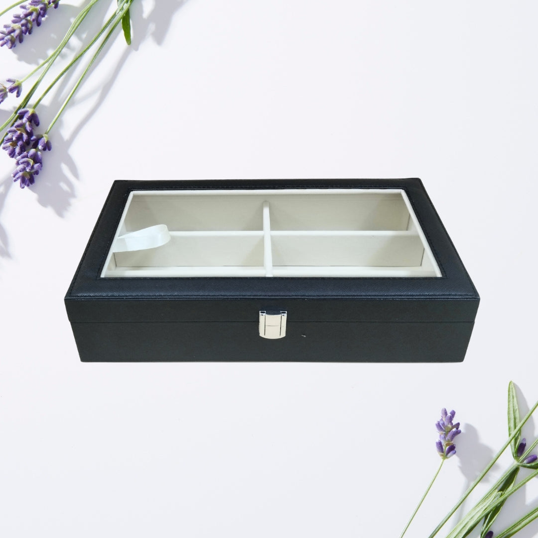 TBT 6-Slot Sunglass Organiser Box with Glass Top